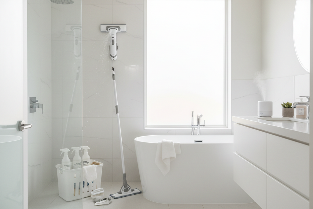 Bathroom Reset Bundle in modern bathroom setting